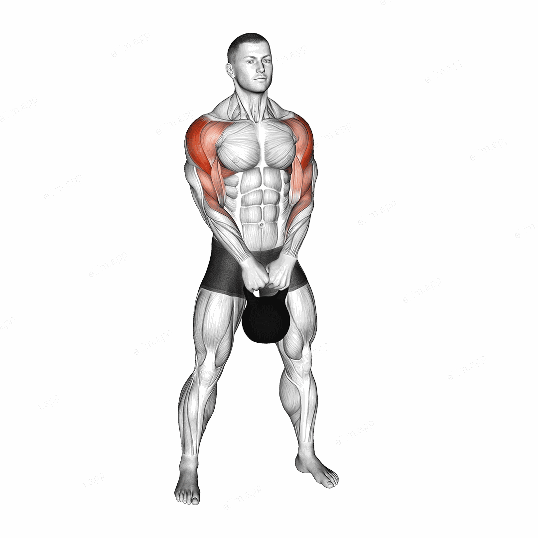 Kettlebell Upright Row exercise targeting Shoulders and Deltoid Lateral
