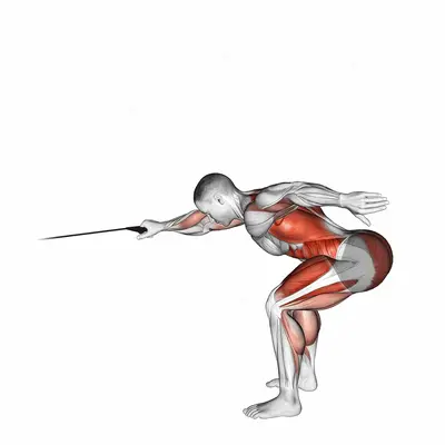 Band Deadlift with Single Arm Row exercise targeting Back and Hips