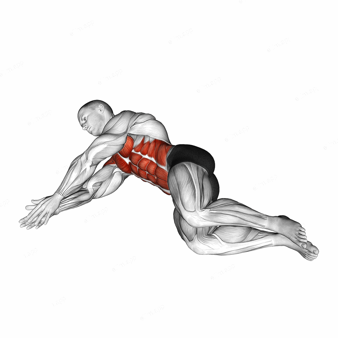Open Book Stretch exercise targeting Waist and Deltoid Anterior