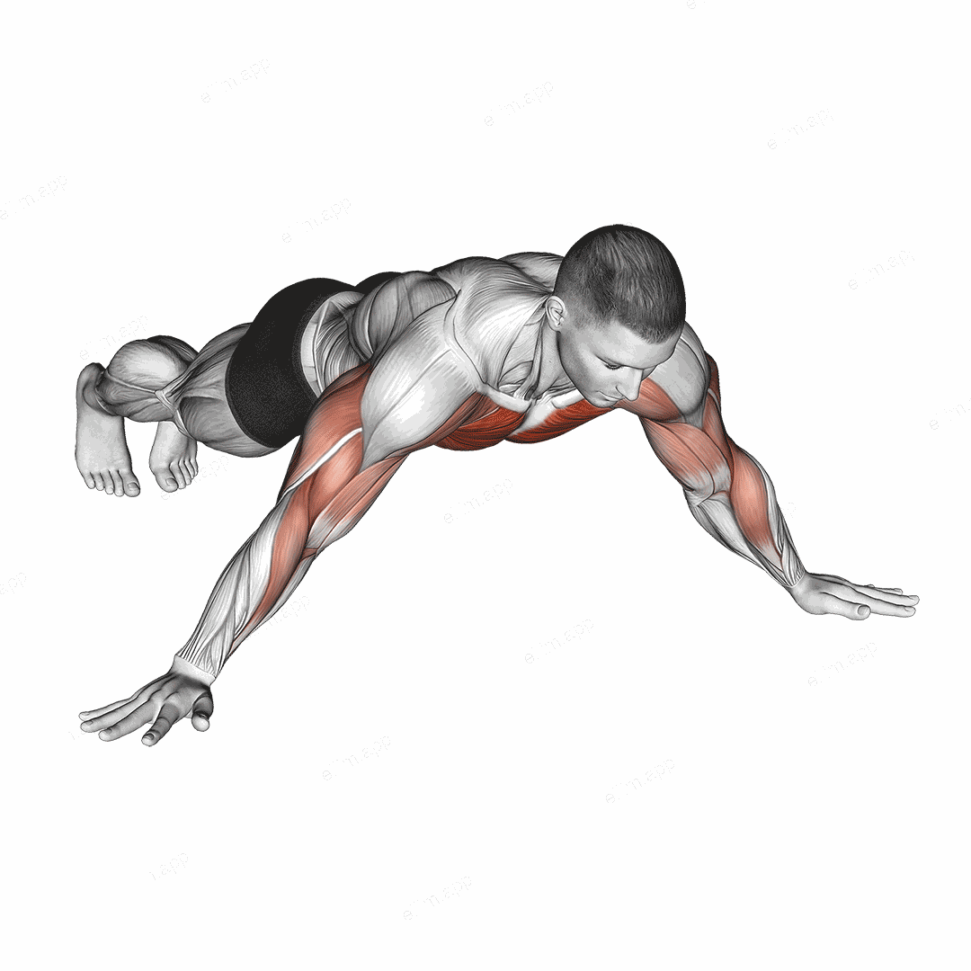 One Side Archer Push-up exercise targeting Chest and Pectoralis Major Clavicular Head
