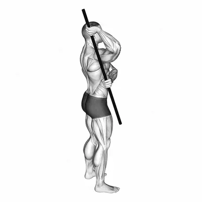 Arm Up Rotator Stretch exercise targeting Shoulders