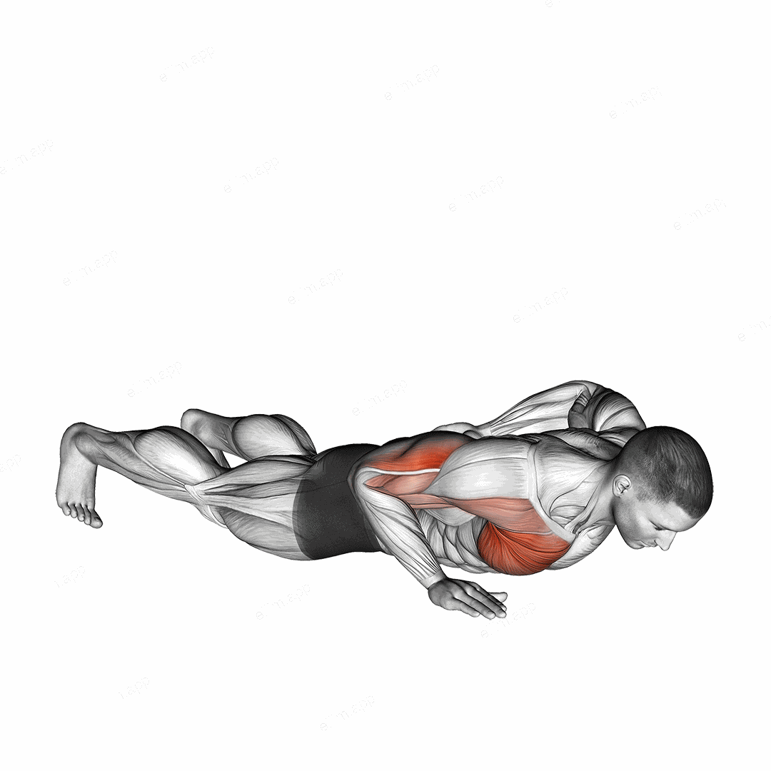 Single Arm Push up exercise targeting Chest
