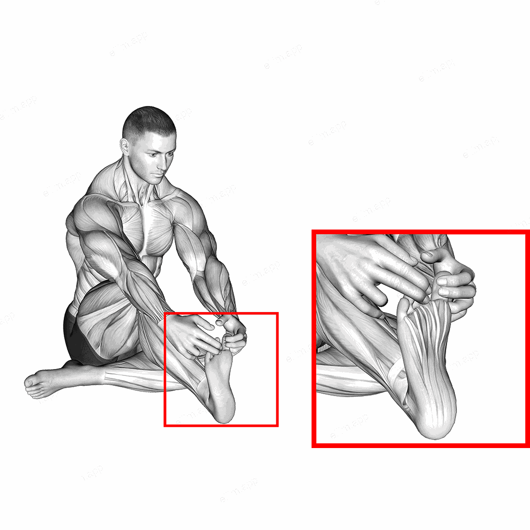 Separation Between Fingers Stretch exercise targeting Calves
