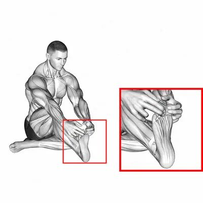 Separation Between Fingers Stretch exercise targeting Calves