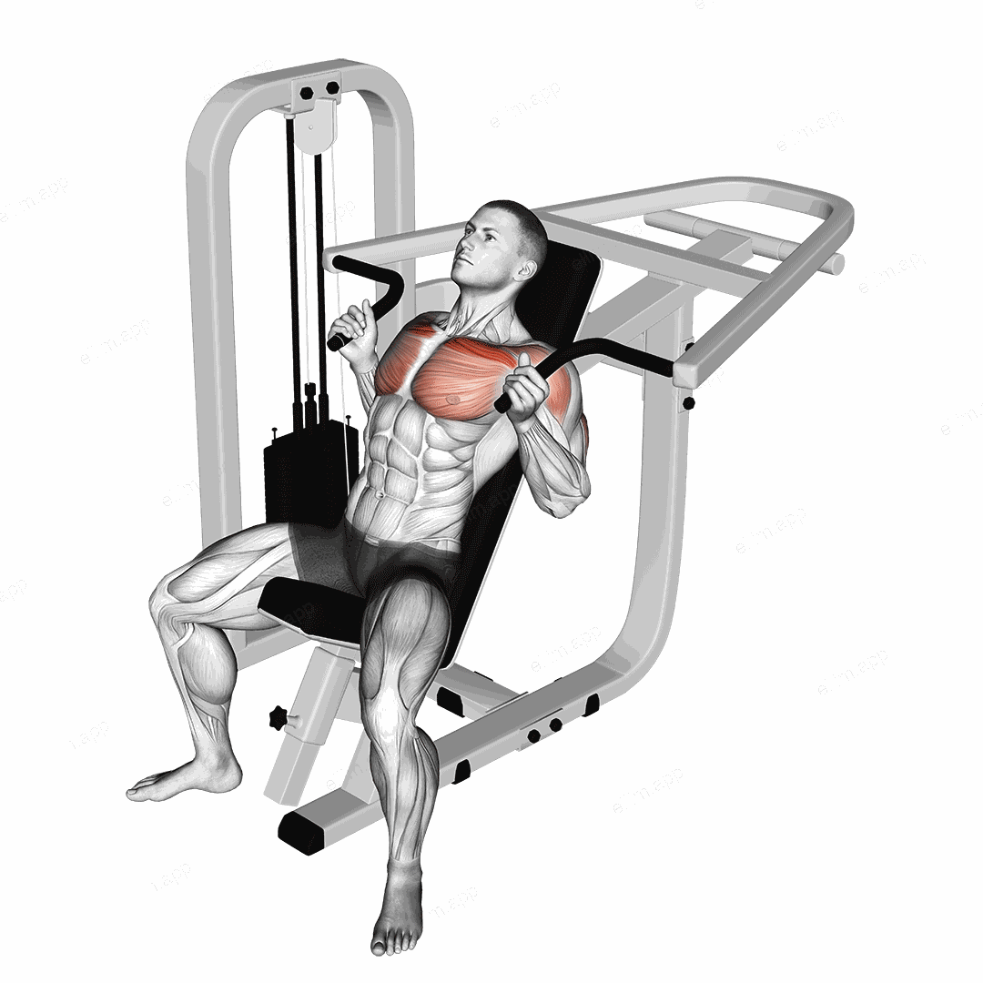Lever Incline Hammer Chest Press exercise targeting Chest and Pectoralis Major Clavicular Head