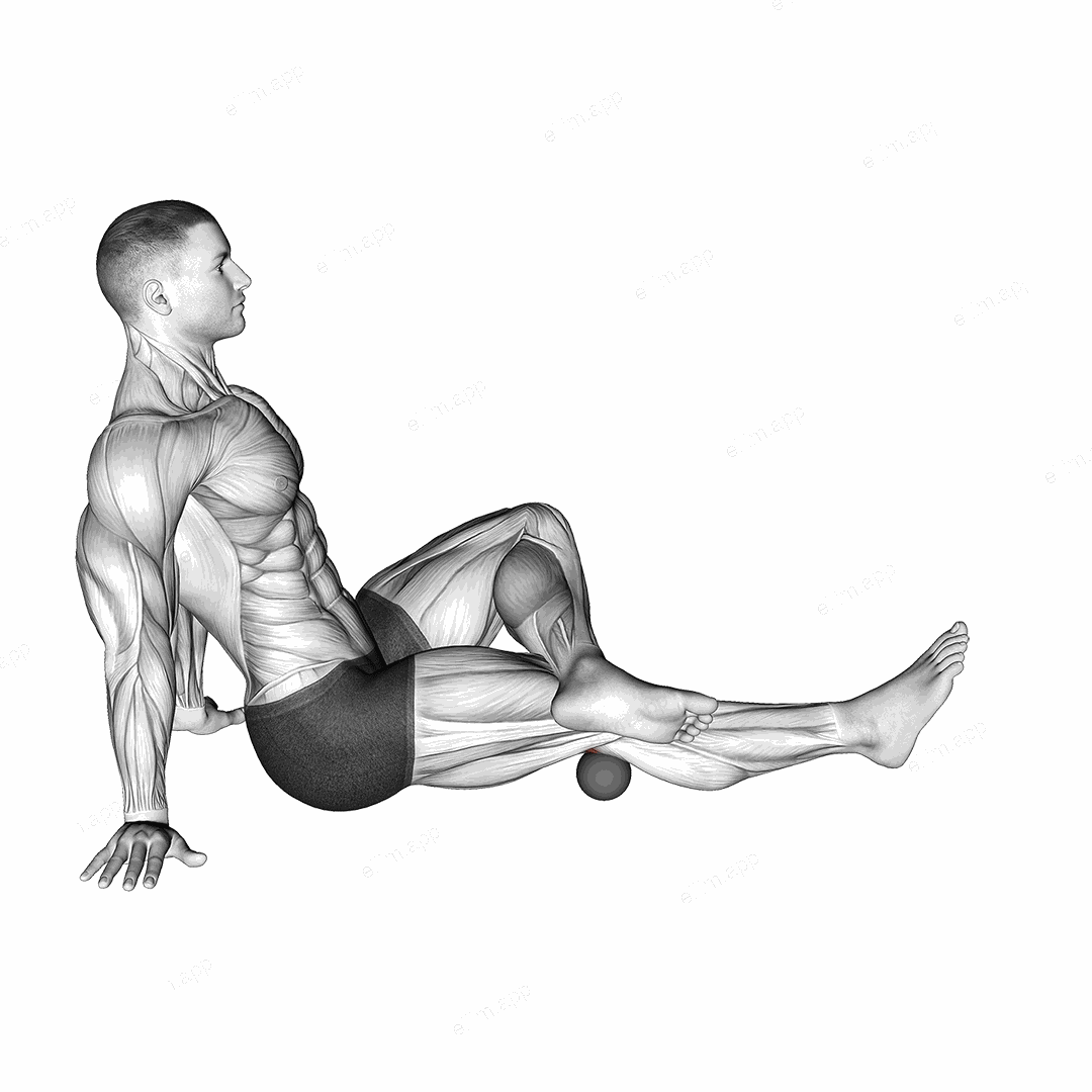 Roll Ball Popliteal exercise targeting Thighs