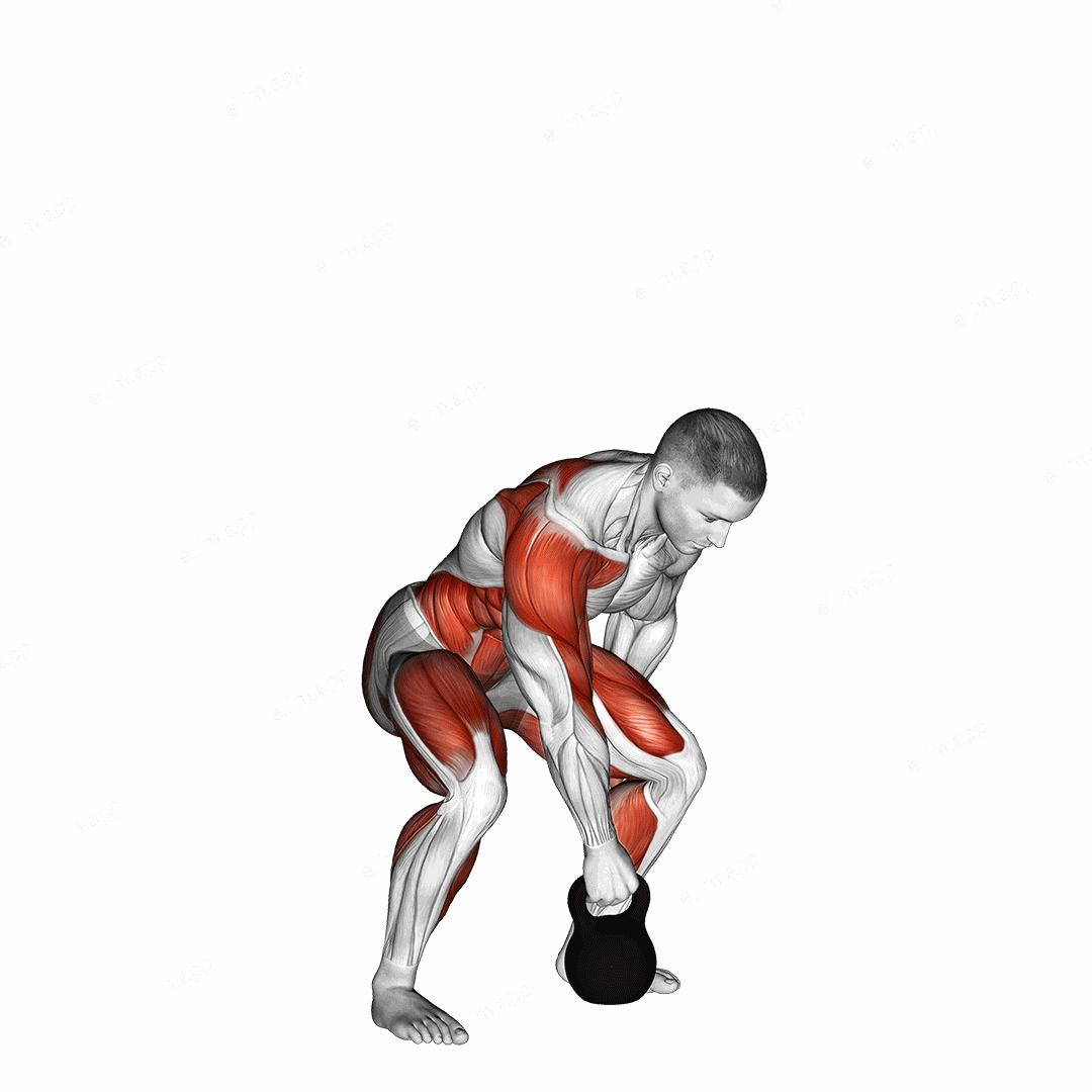 Kettlebell Dead Clean exercise targeting Weightlifting