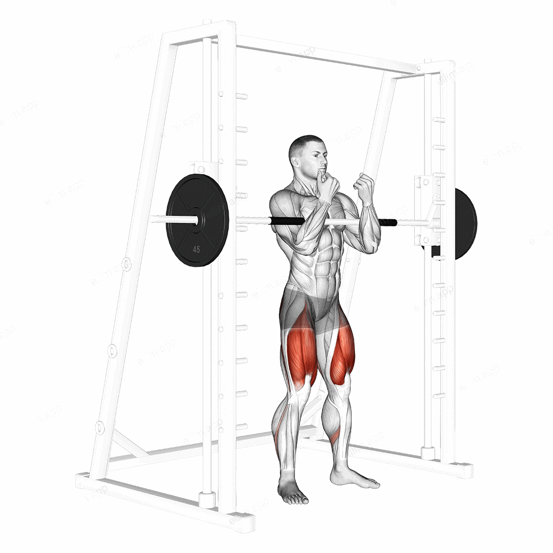 Smith Zercher Squat exercise targeting Thighs