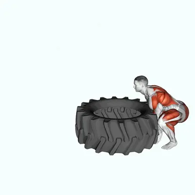 StrongMan Tire Flip exercise targeting Weightlifting
