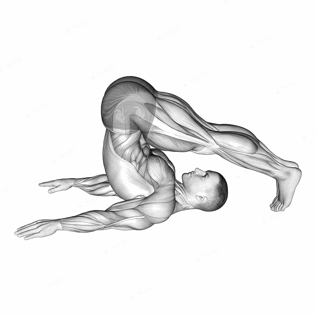 Plow Yoga Pose exercise targeting Waist and Obliques