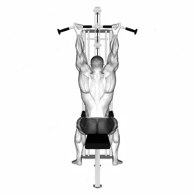 Suspension In Pulley Machine In Supination Stretch exercise targeting Upper Arms