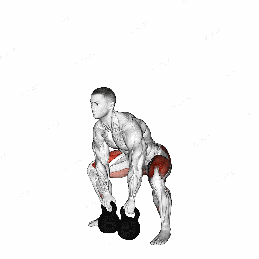 Kettlebells Sumo Deadlift exercise targeting Hips