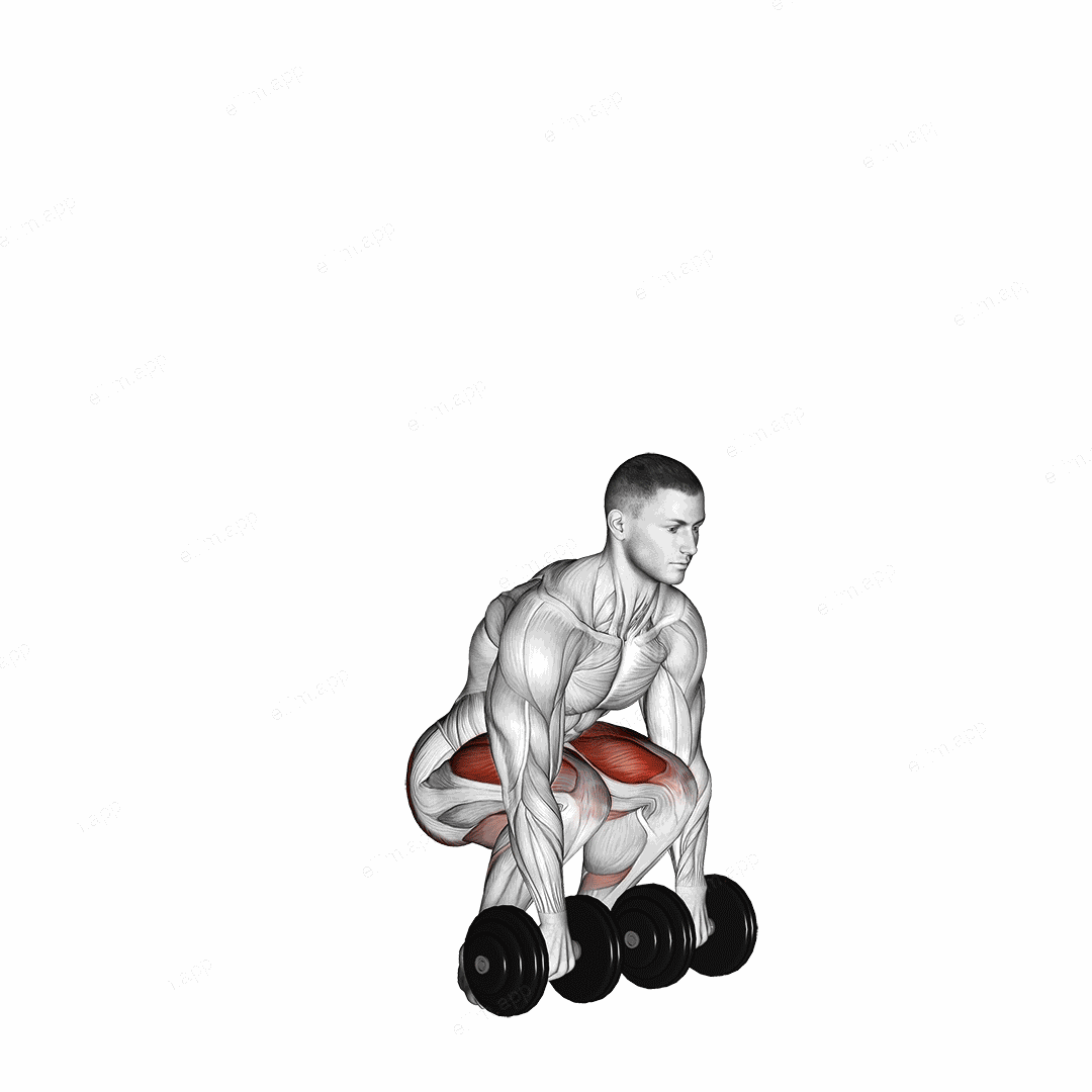 Dumbbell Deadlift exercise targeting Back and Gluteus Maximus