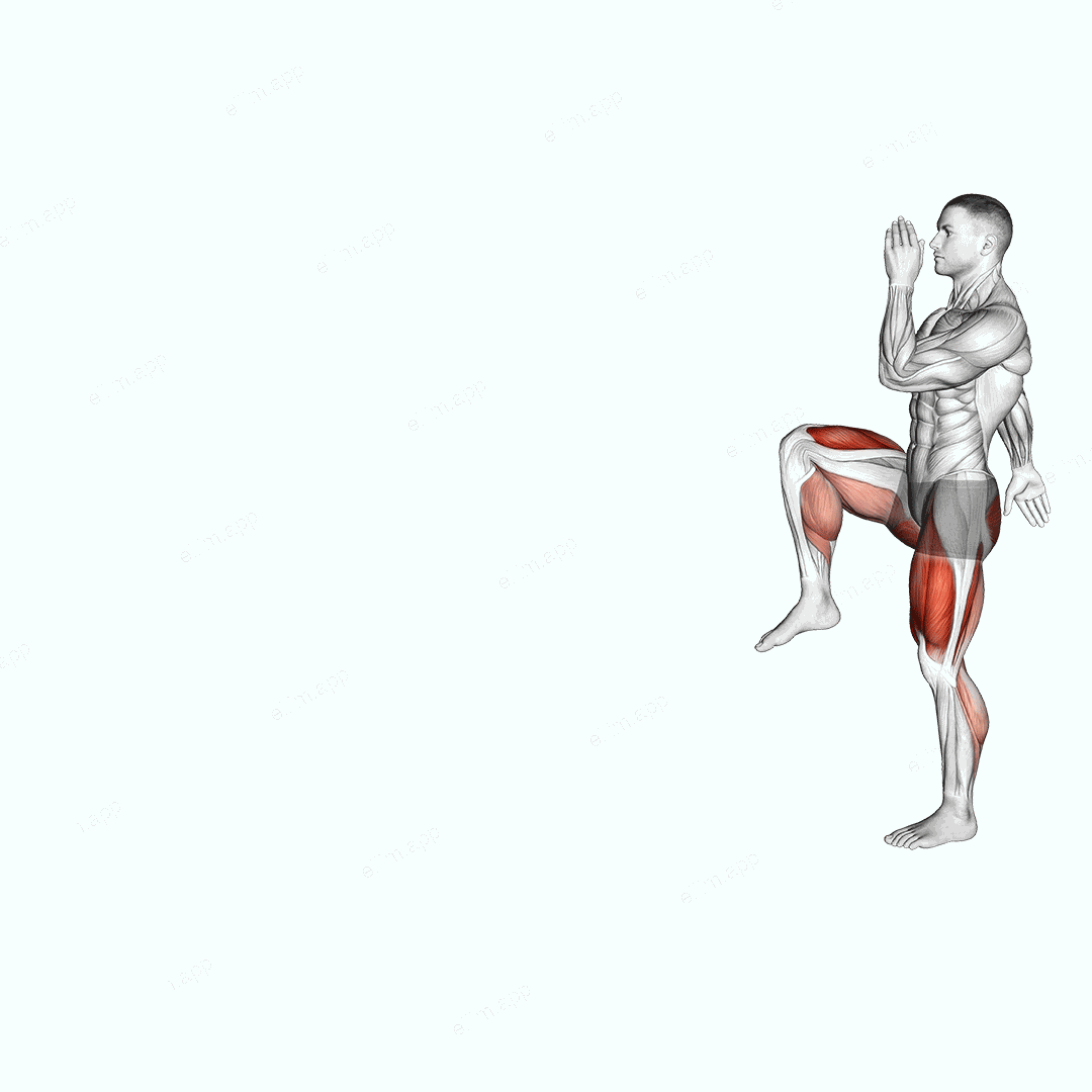 Walking High Knees Lunge exercise targeting Cardio