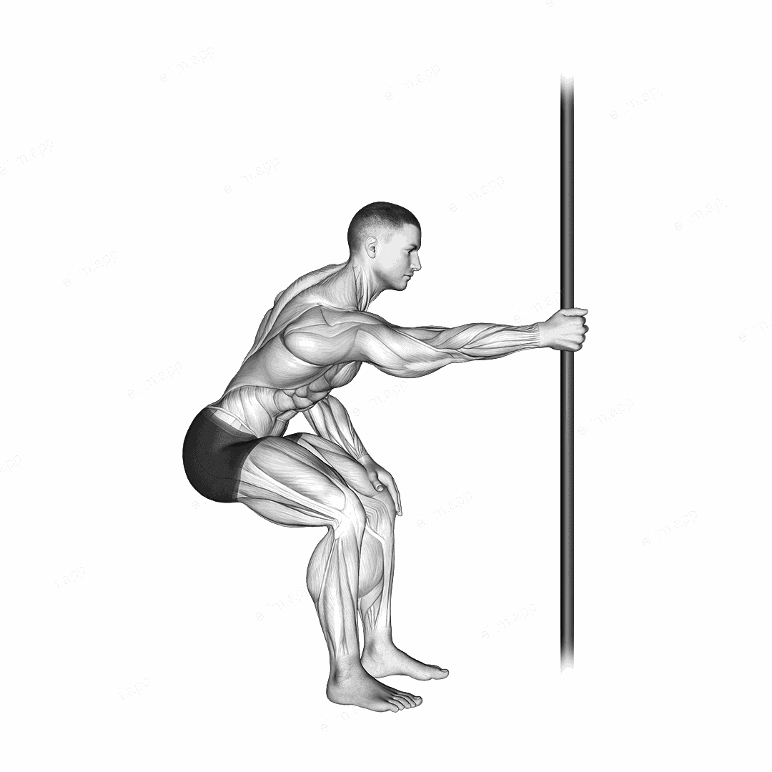 Fixed Bar Back Stretch exercise targeting Back and Infraspinatus