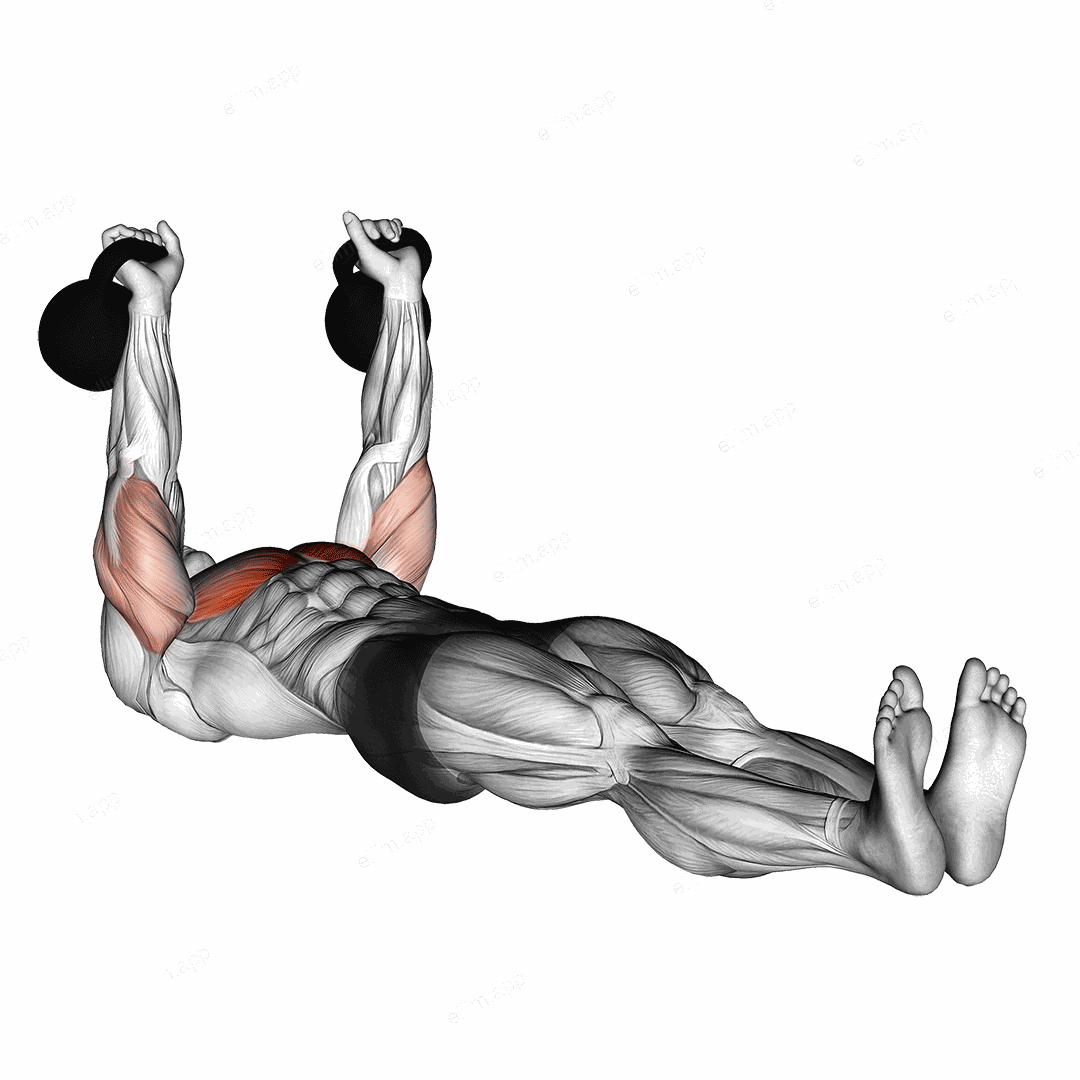 Kettlebell Alternating Press on Floor exercise targeting Chest and Pectoralis Major Clavicular Head