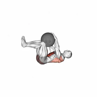 Dead Bug with Medicine Ball exercise targeting Waist