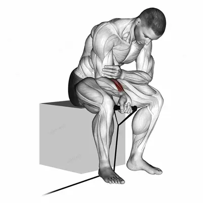 Band wrist curl exercise targeting Forearms and Wrist Flexors