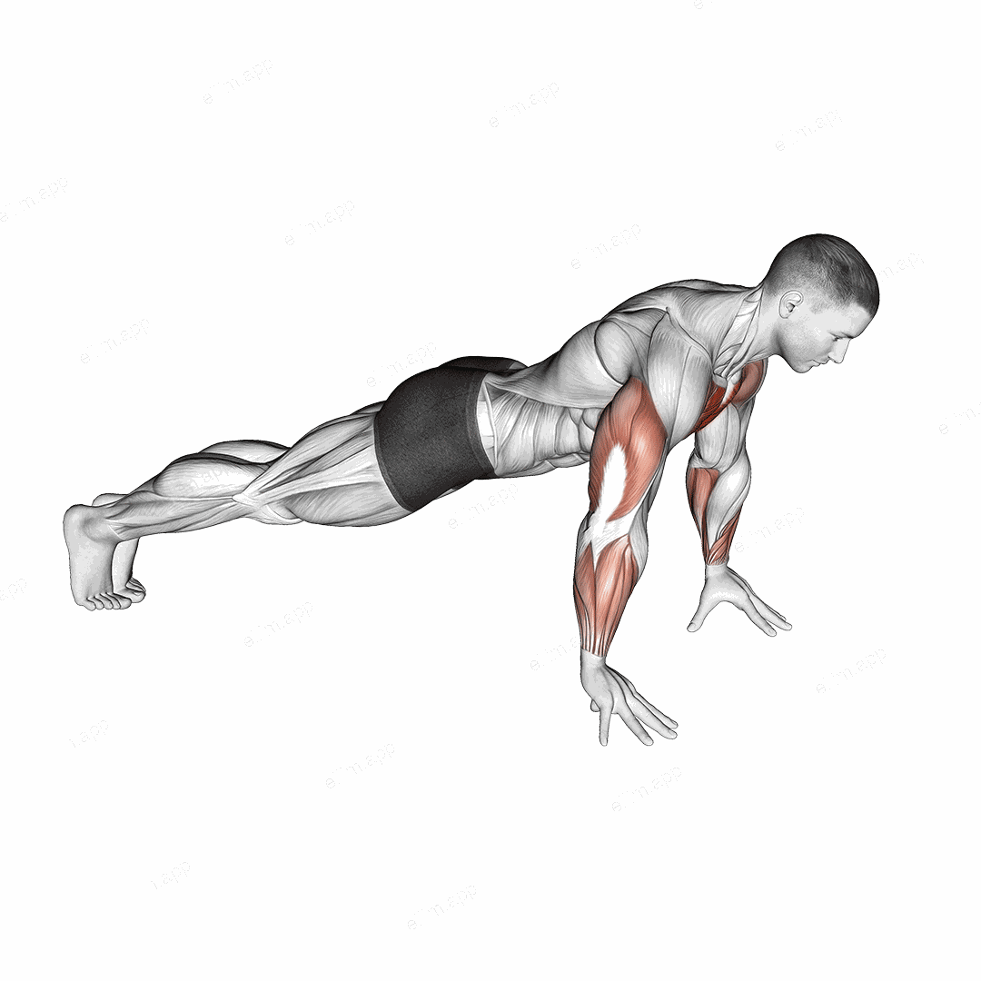 Finger Push-up exercise targeting Chest and Pectoralis Major Clavicular Head