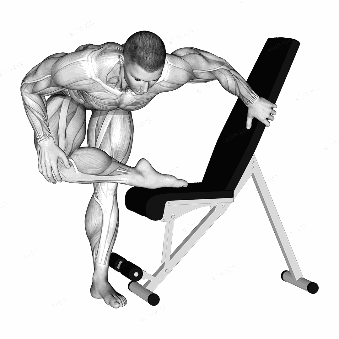 Standing Leg Tuck Hip Stretch exercise targeting Hips