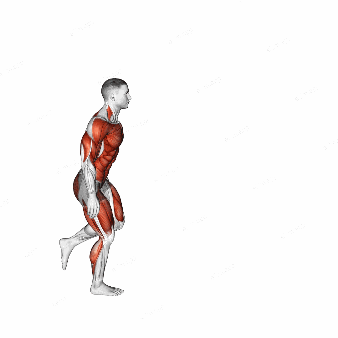 Single Leg Board Jump exercise targeting Plyometrics