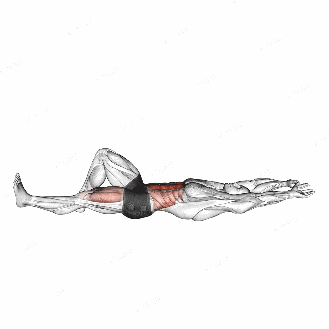 Flexion Leg Sit up (bent knee) exercise targeting Waist and Rectus Abdominis
