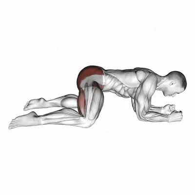 Rocking Frog Stretch exercise targeting Hips and Gluteus Maximus