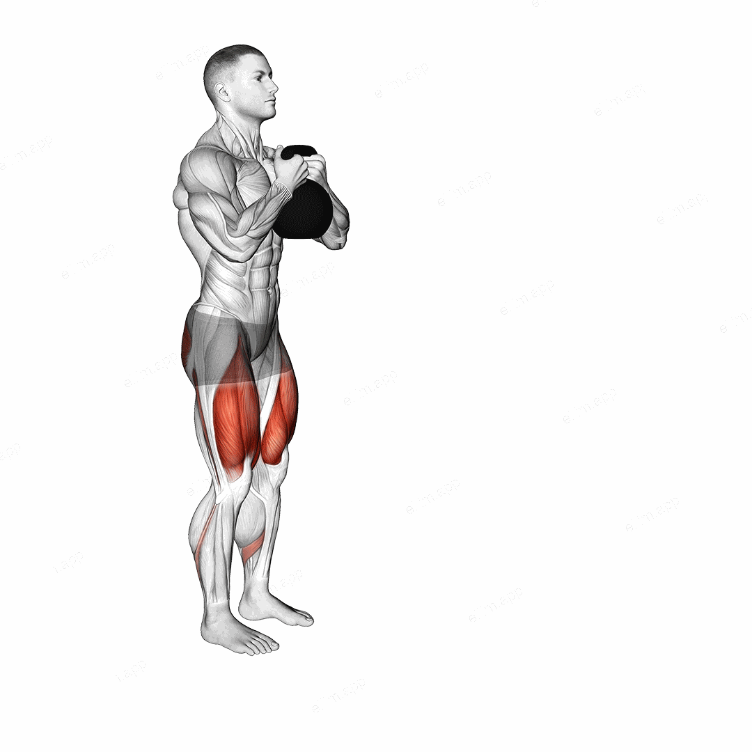 Kettlebell Lunge with Twist exercise targeting Thighs