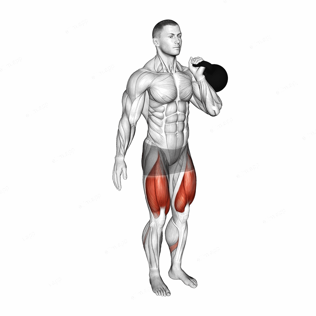 Kettlebell Ipsilateral Reverse Lunge exercise targeting Thighs