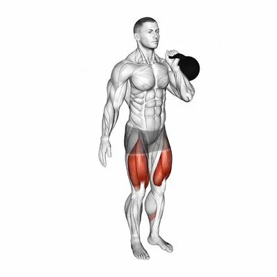 Kettlebell Ipsilateral Reverse Lunge exercise targeting Thighs