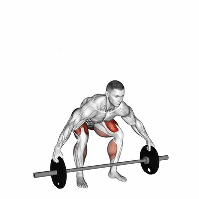 Barbell Reeves Deadlift exercise targeting Hips