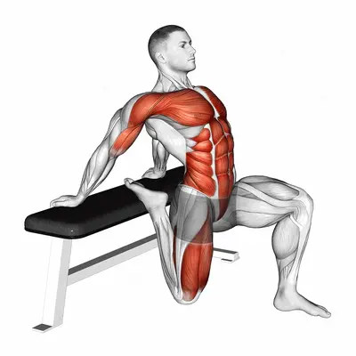 Couch Stretch exercise targeting