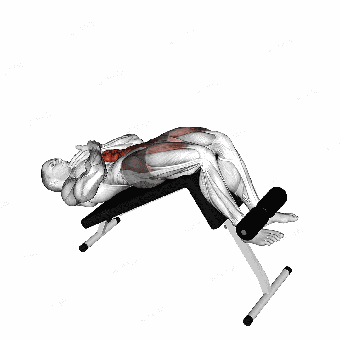 Extra Decline Sit up exercise targeting Waist