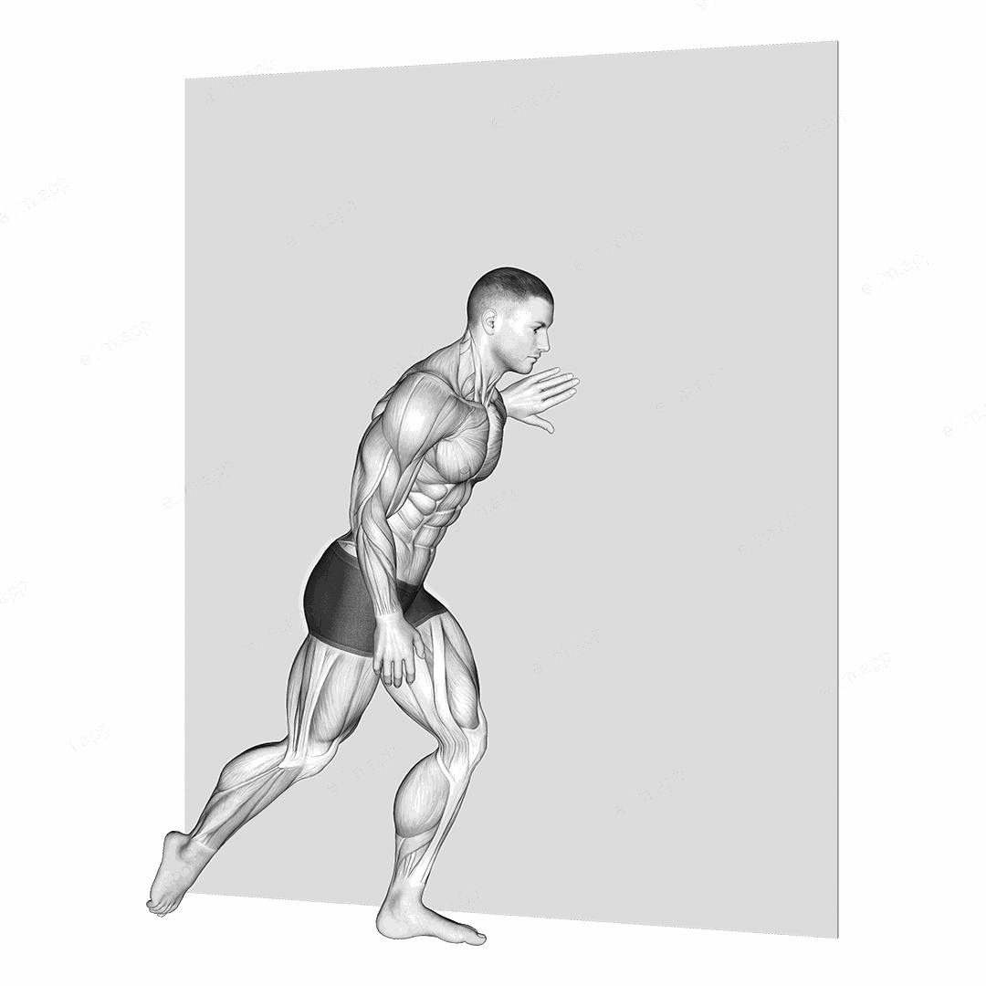 Standing Shin Stretch exercise targeting Calves