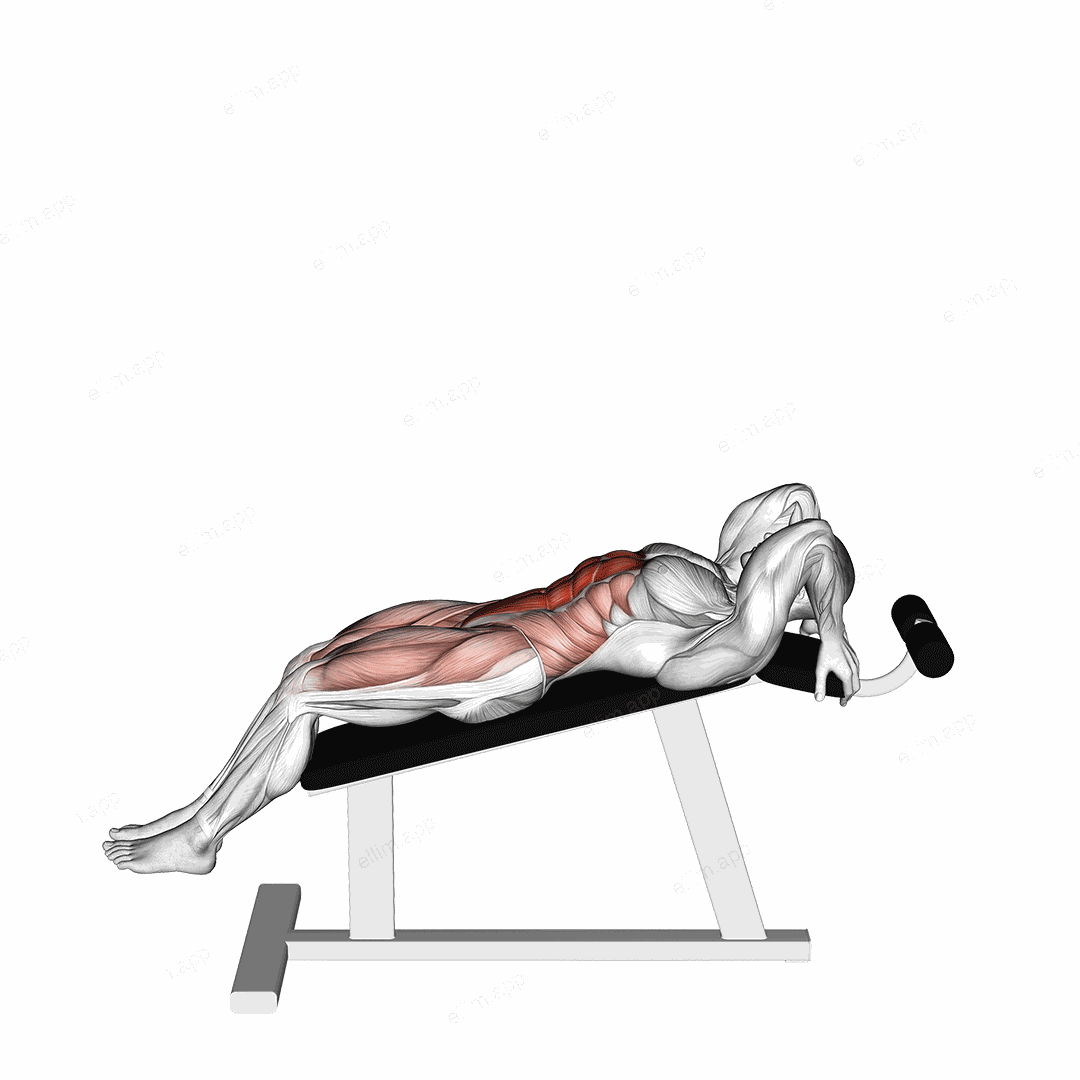 Incline Leg Hip Raise (leg straight) exercise targeting Waist and Iliopsoas