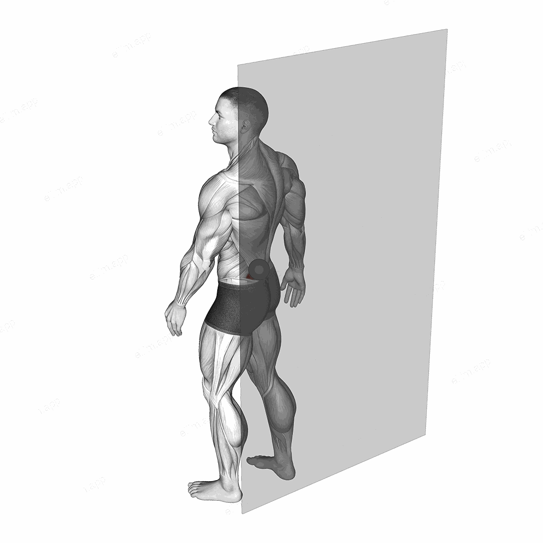 Roll Ball Lumbar - Diagonal exercise targeting Hips