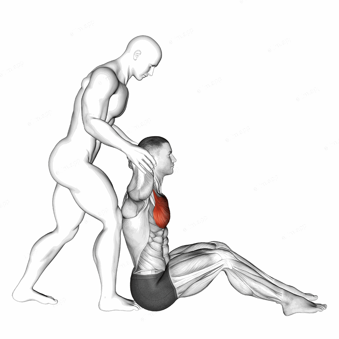 Behind Head Chest Stretch exercise targeting Chest and Pectoralis Major Clavicular Head