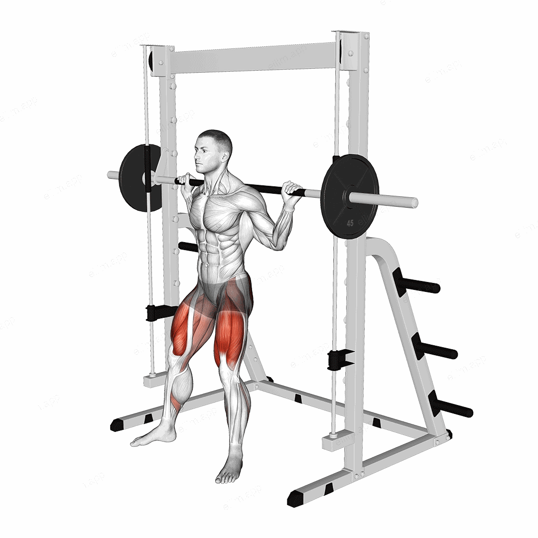 Smith Sumo Chair Squat exercise targeting Hips