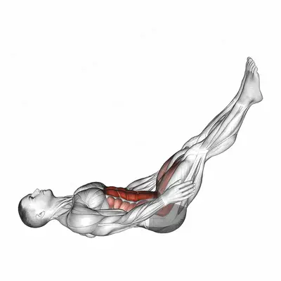 V-up with Clap exercise targeting Waist and Rectus Abdominis