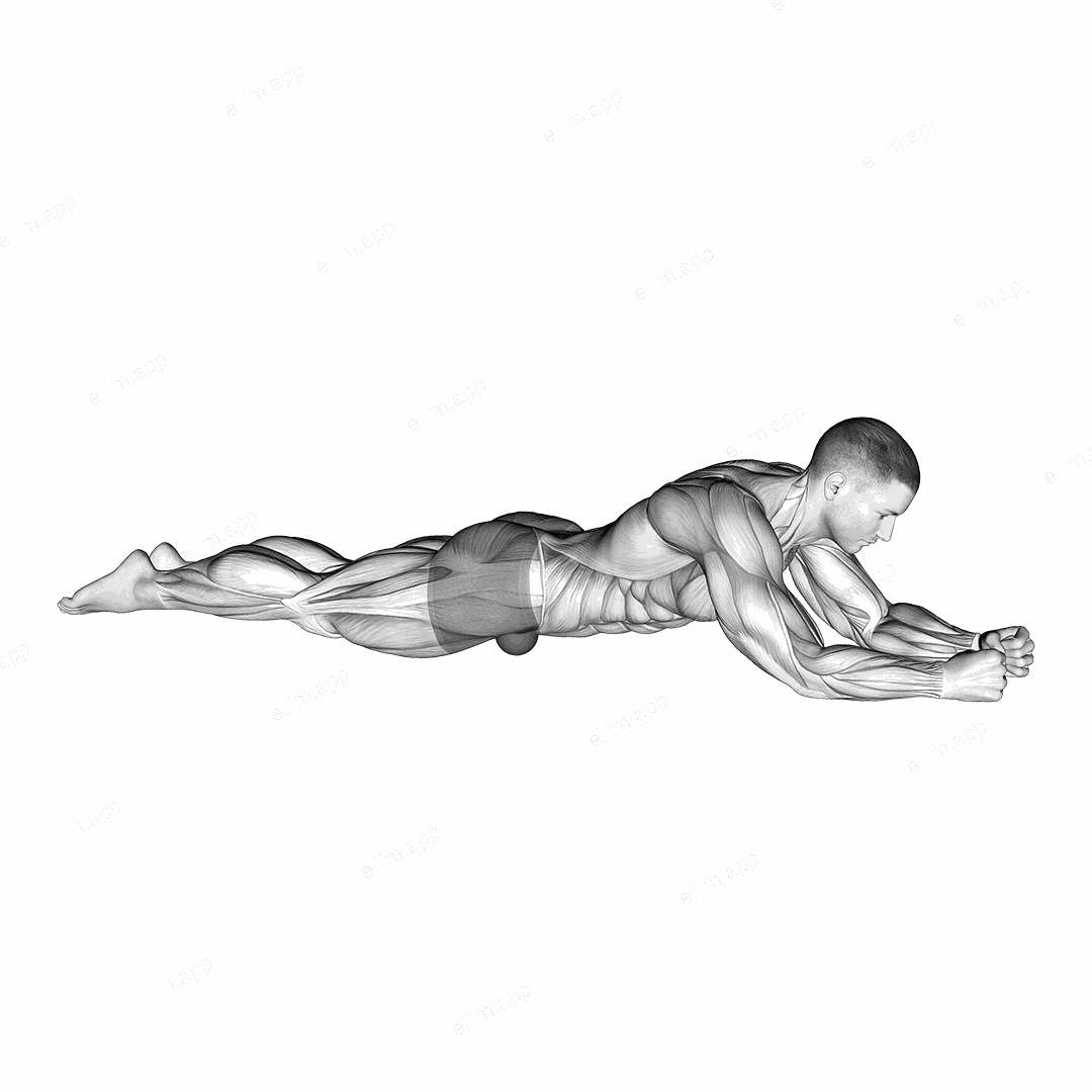 Roll Ball Iliospsoas exercise targeting Hips and Iliopsoas