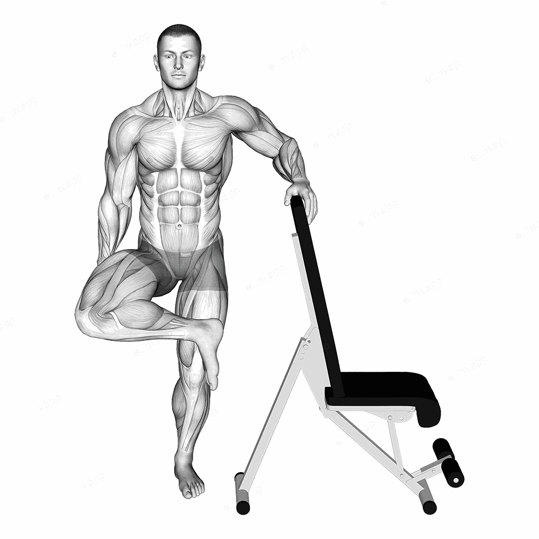 Standing Leg Resting Hip Stretch exercise targeting Hips