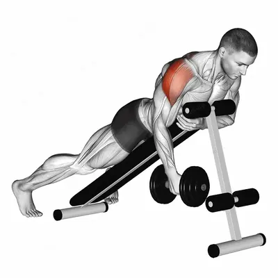 Dumbbell Lying One Arm Rear Lateral Raise exercise targeting Shoulders and Deltoid Posterior