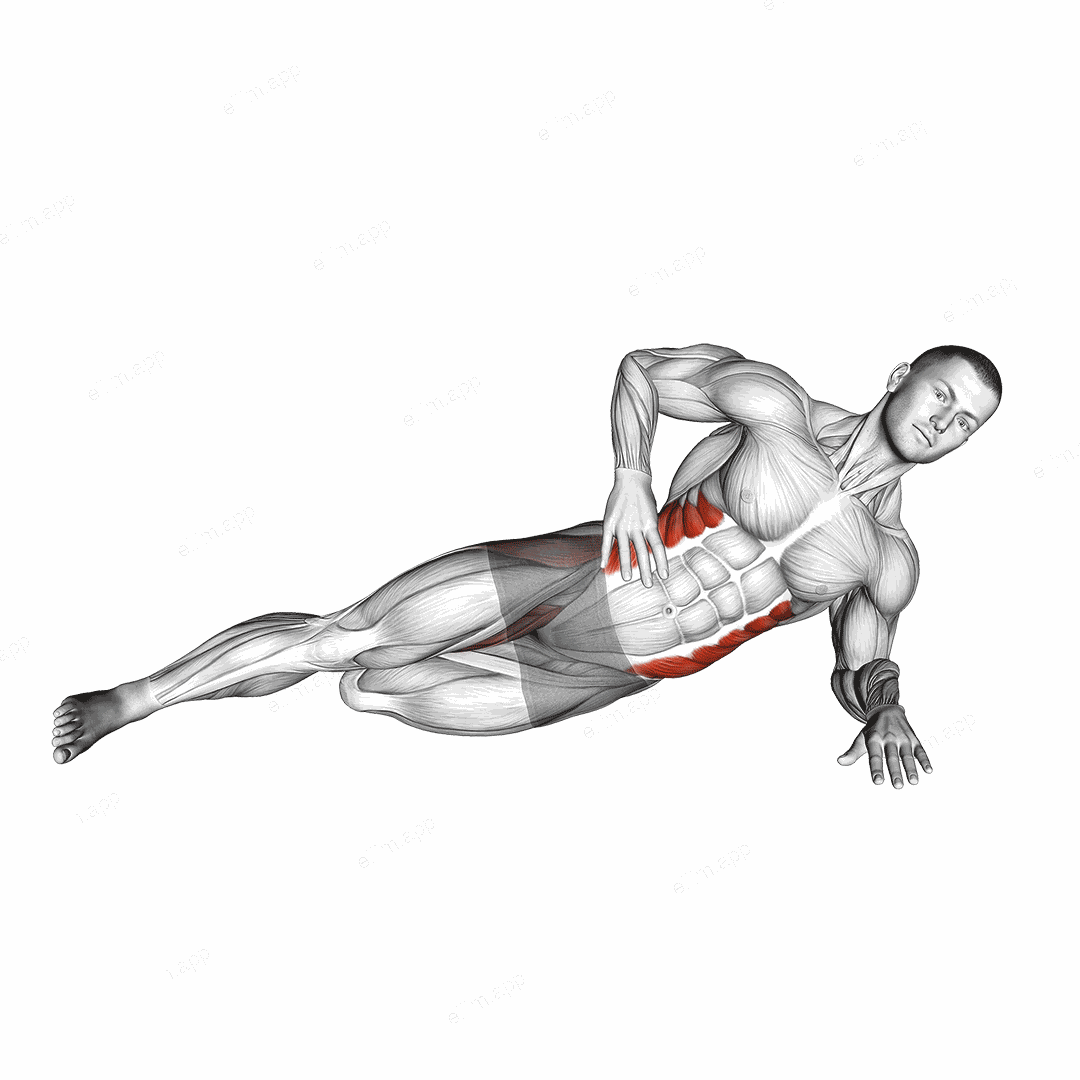 Side Bridge with Bent Leg exercise targeting Hips
