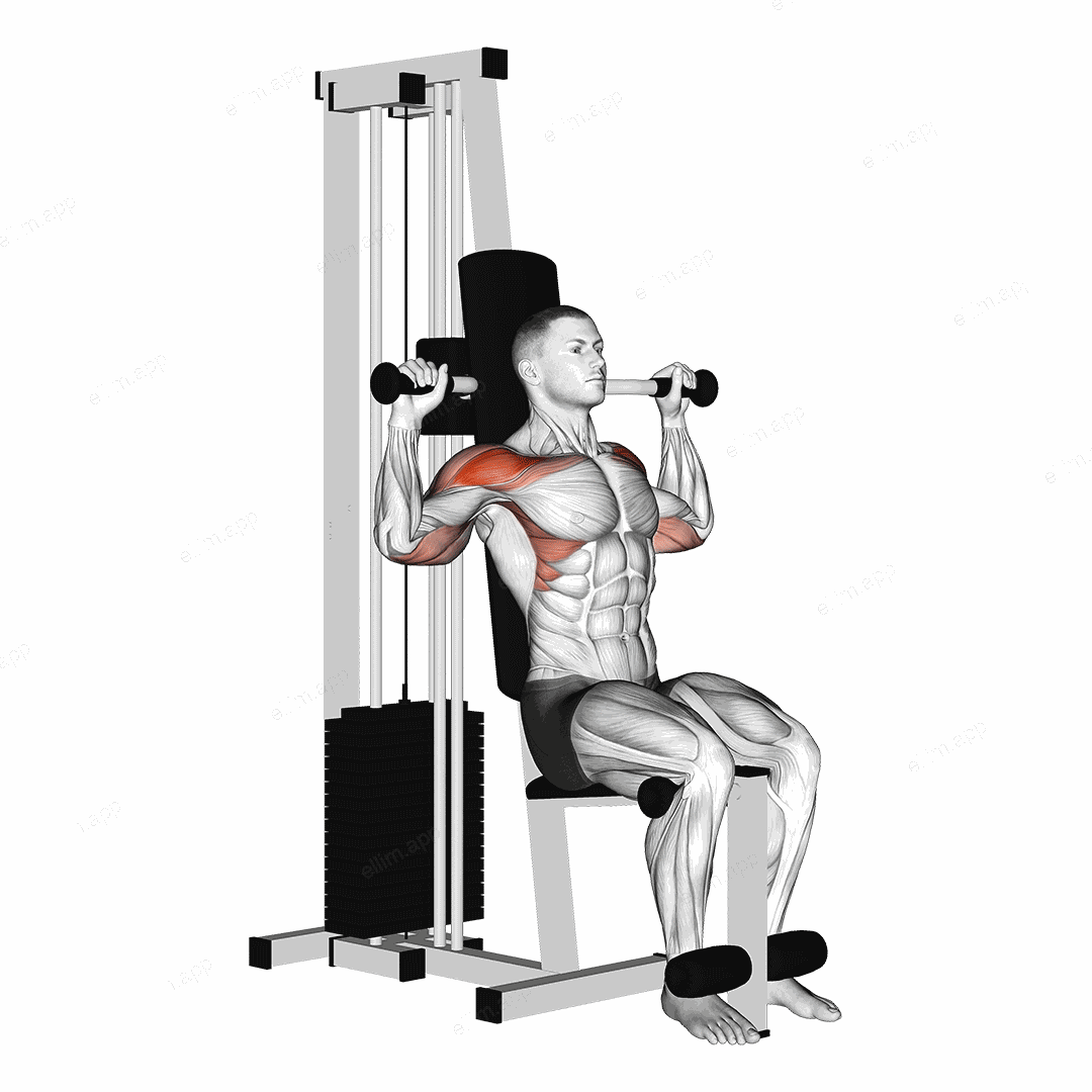 Lever Cable Shoulder Press exercise targeting Shoulders