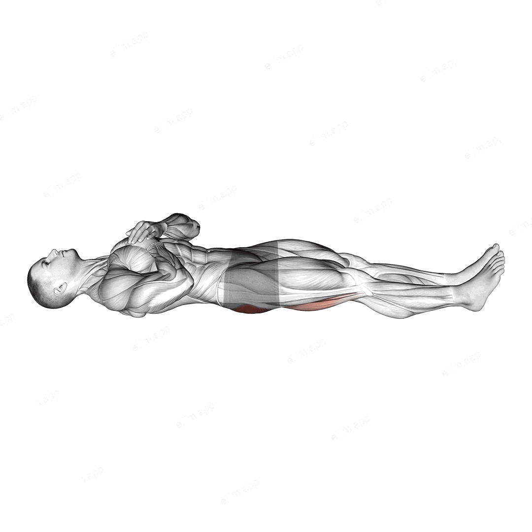 Straight Leg Hip Bridge exercise targeting Hips