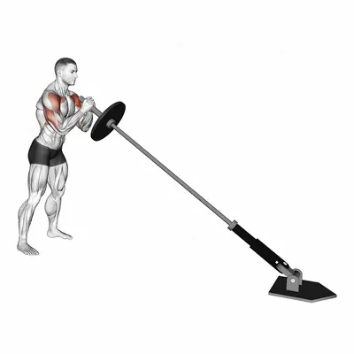 Landmine Press exercise targeting Shoulders