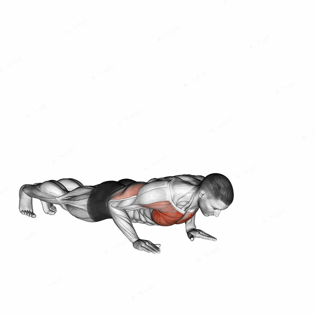 Raise Single Arm Push up exercise targeting Chest