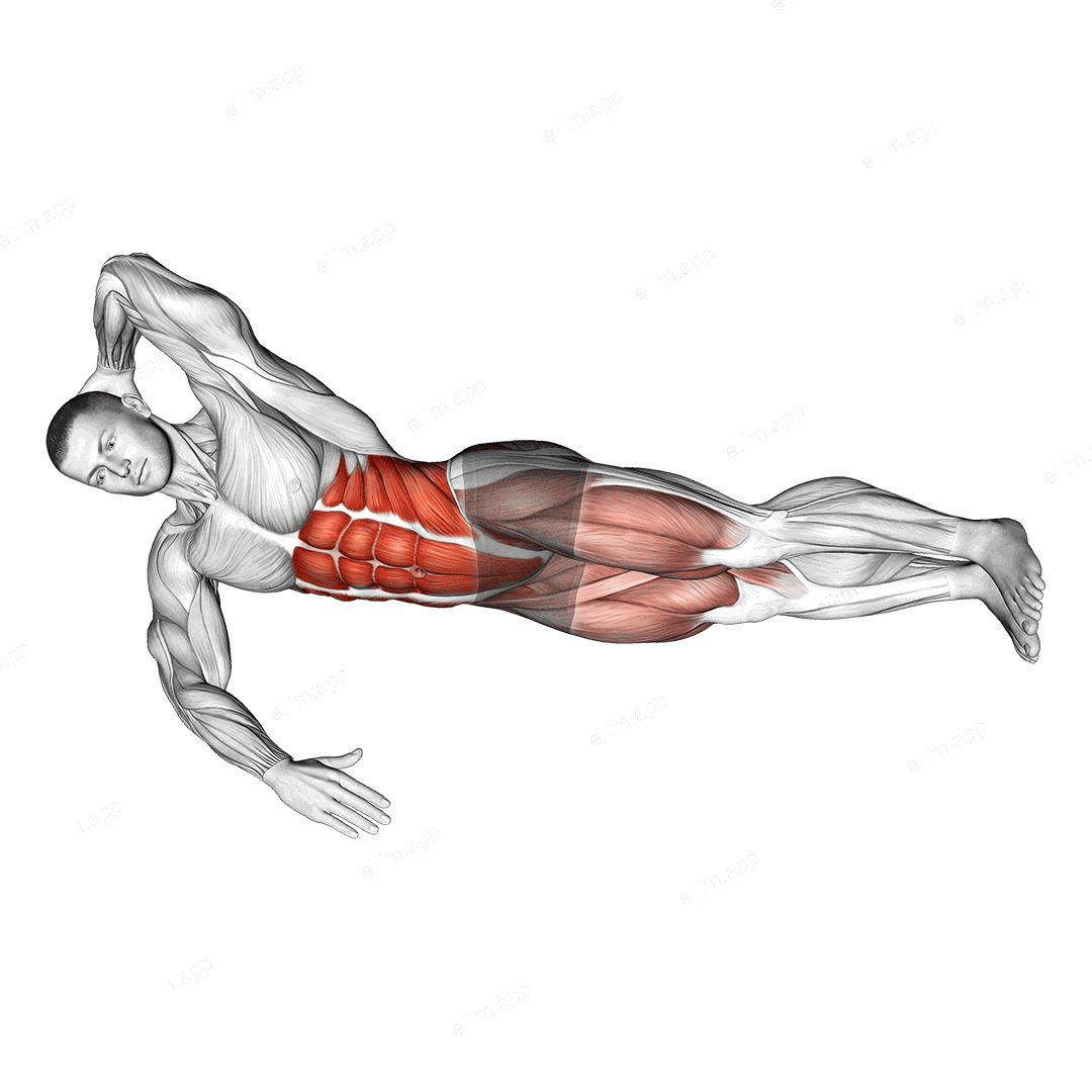 Oblique V up on Floor exercise targeting Hips and Waist