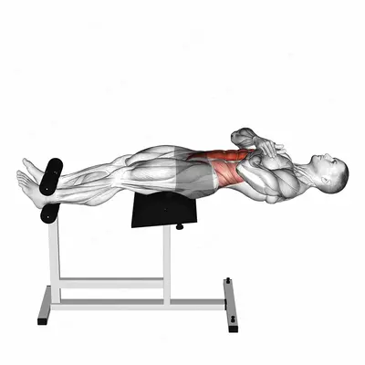 Roman Chair Sit Up exercise targeting Waist