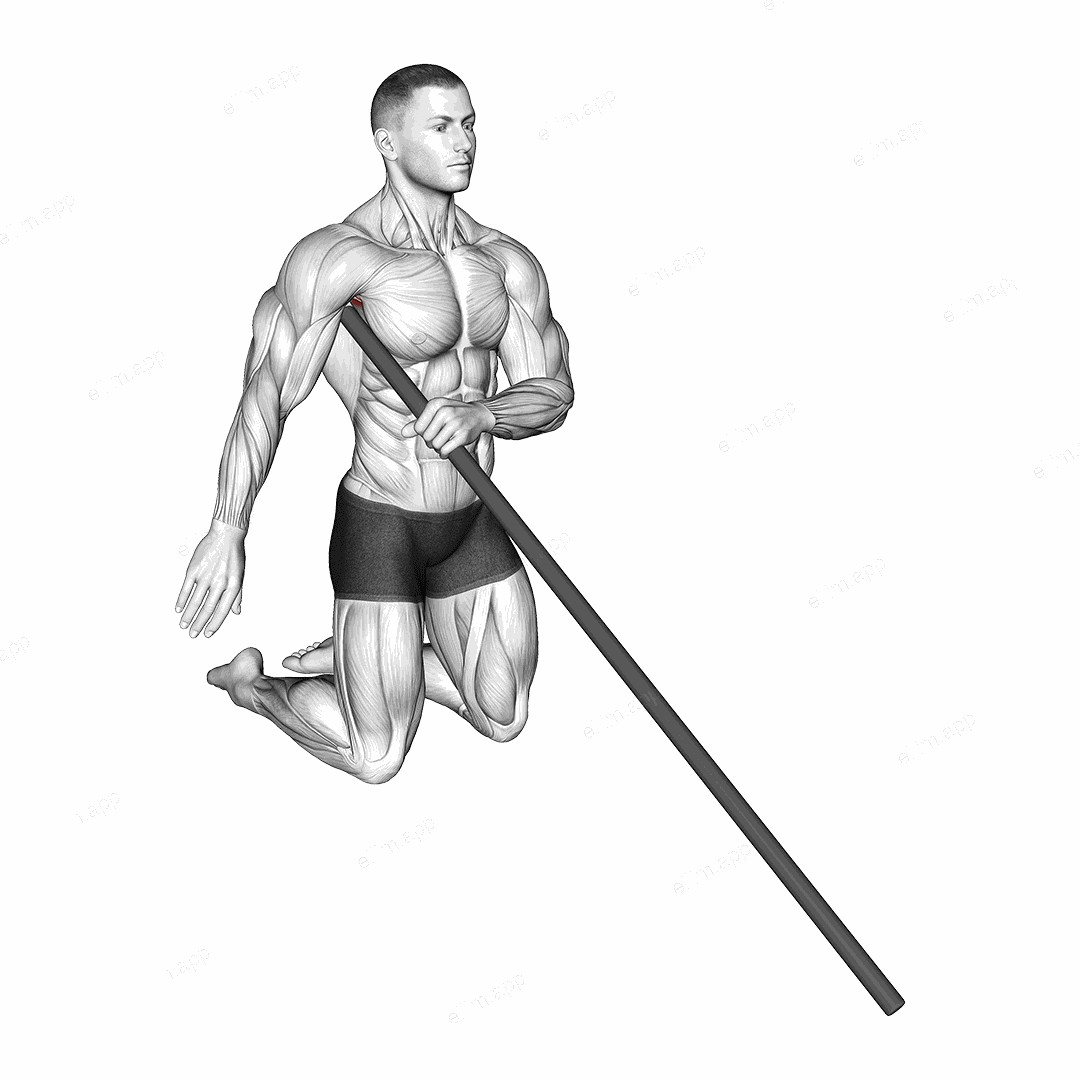 Stick Subscapularis Muscle Relax exercise targeting Stretching